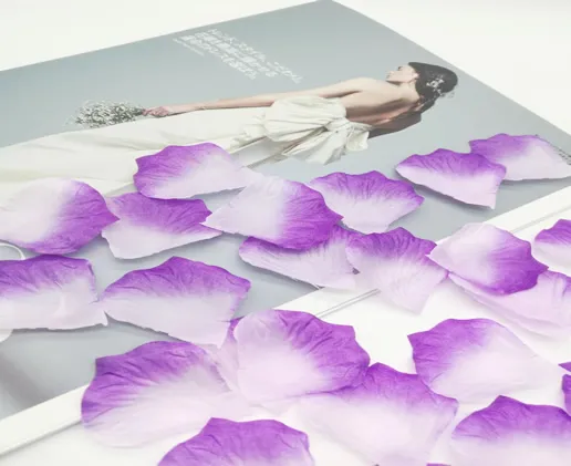Фиолетовый изменение цвета шелк искусственный цветок розы лепесток свадьба Docration