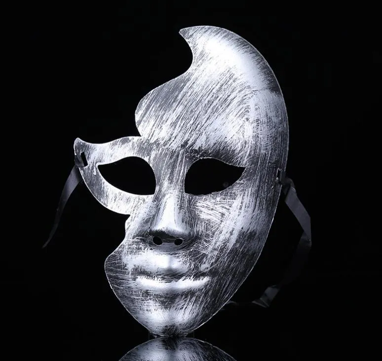 nueva venta caliente Hombres Encantadores Bruñido Plata Antigua / Oro Veneciano Mardi Gras Masquerade Party Ball Mask GB1021