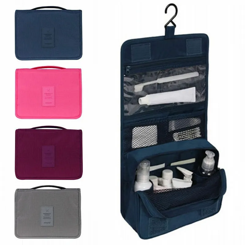 Nouveau Portable Voyage Cosmétique Trousse De Maquillage Trousse De Toilette Rangement Suspendu Grand Sac Organisateur