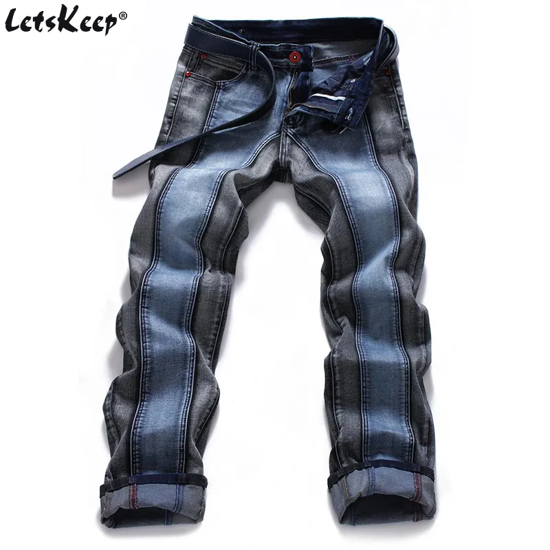 Men 2018 New Jeans 2018 Mens Harajuku Stripe Denim Jeans, Casual