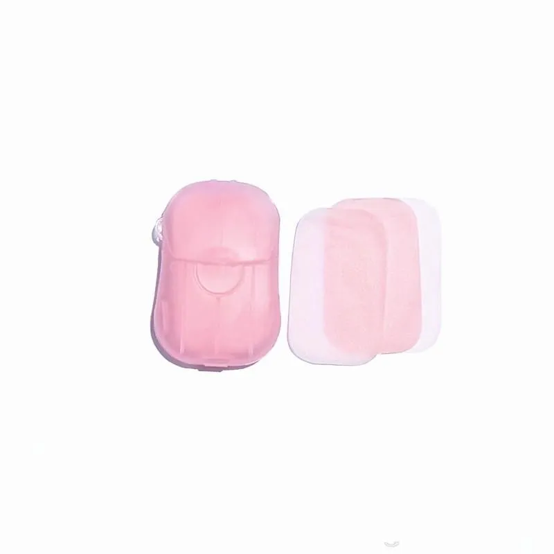 /box Portable Mini Travel Soap Paper Washing Hand Bath Clean Scented Slice Sheets Disposable Boxe Soap Disinfectant Soap Paper