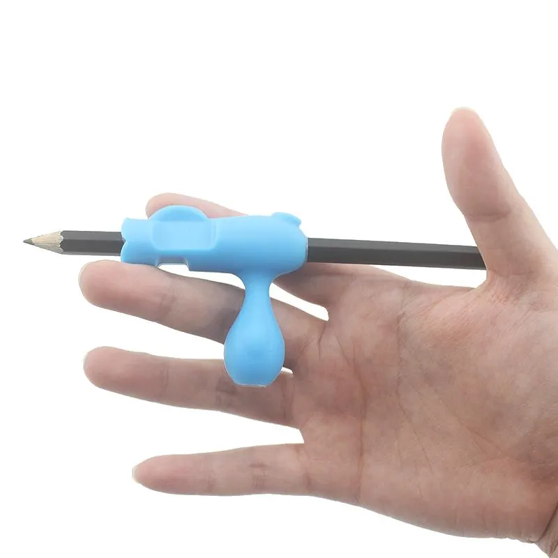 100st Stor storlek Säker Silikonhandtag Typ Penhållare Penna Grepp för barn Handstil Penhållare Skrivande Aid Silicone Claw Grippers