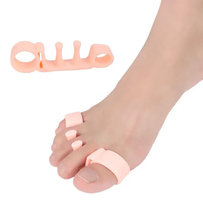 Femhål Toe Corrector Separator Care Flip Finger Protector Soft Sub-Tow Thumb Separat Feet Device Cushion Thumb Foot Care F2562