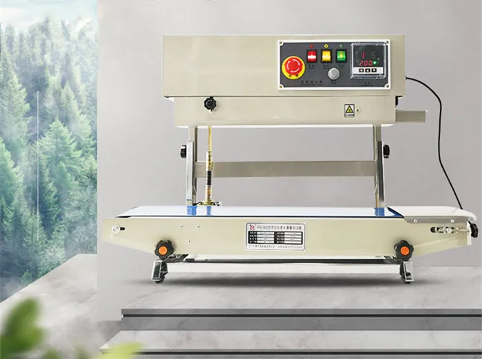 Automatische FR900 Vertical Continuous Band Sealer Film Sealing MachineHeat Sealer6478152