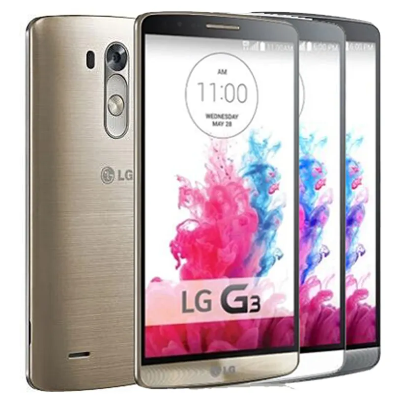 الأصل تجديد LG G3 D850 D855 4G LTE 5.5 بوصة رباعية النواة 2 / 3GB RAM 16 / 32GB ROM 13MP مقفلة الهاتف الذكي الروبوت DHL 1PCS