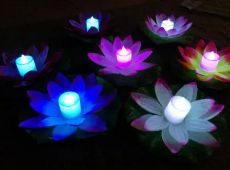 LED Lotus Lamp in Colorful Changed Floating Pool Wishing Light Lamps Lanterns for Party Decoration wishing lamp