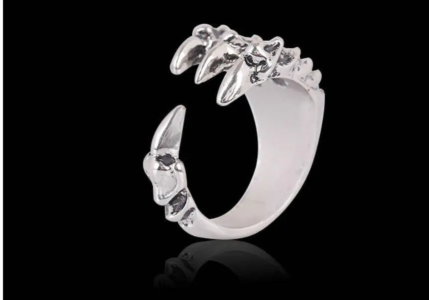 Devil Eye Biker Ring | Stainless Steel Gothic Skull Punk Ring For Men & Women - Blue, Green, Yellow - View #3