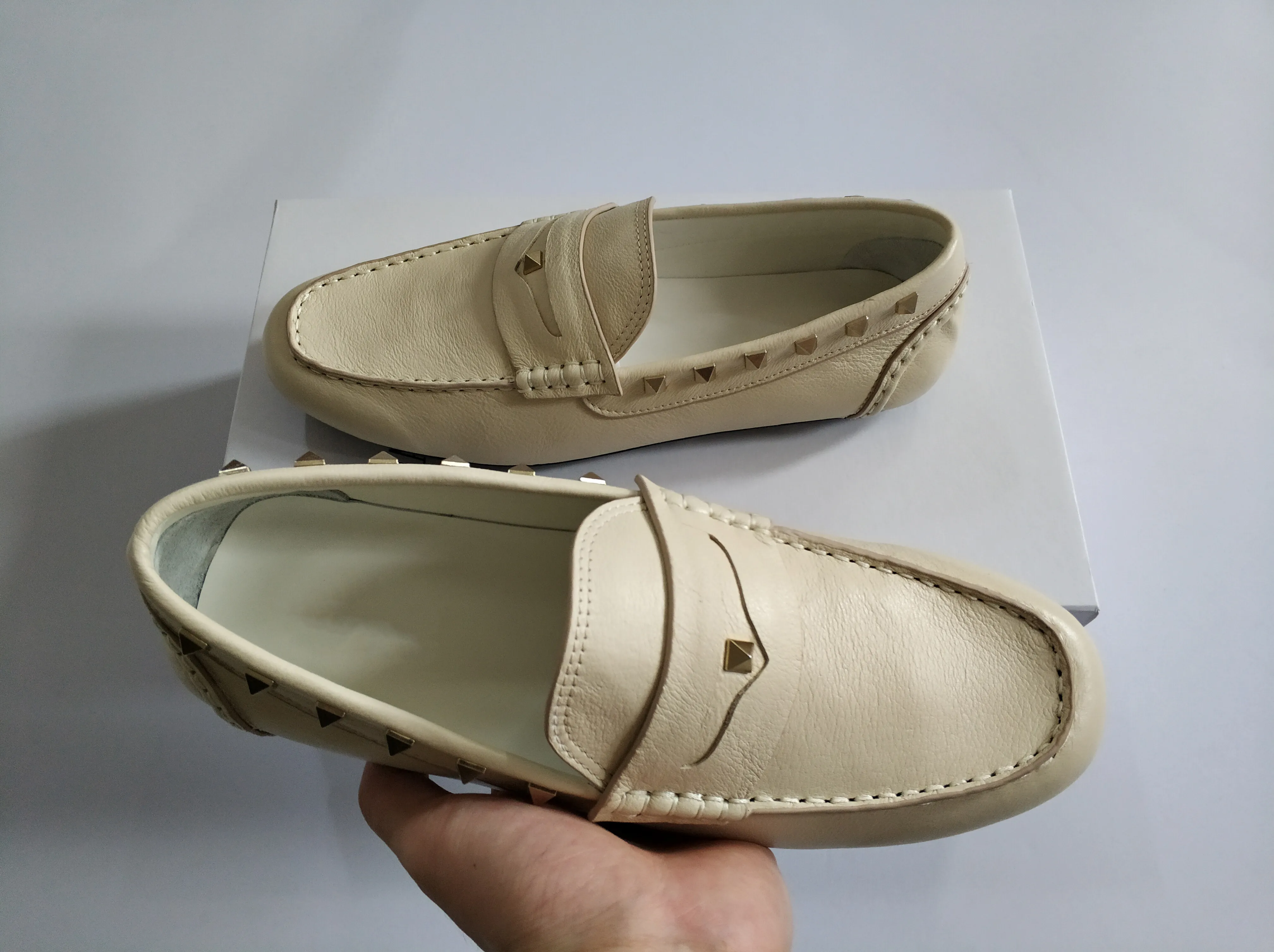 New Designer shoes Soft Leather men leisure dress shoe man lazy falts Loafers 38-45