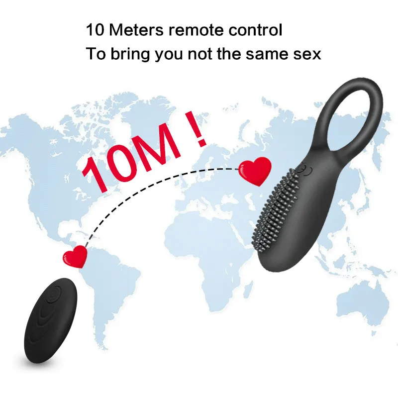 Rechargeable Cock Vibrator Ring Penis Vibrating Rings Male Longer Lasting Sex Vibrator Sex Toys For Couple Men Delay Ejaculation (5)