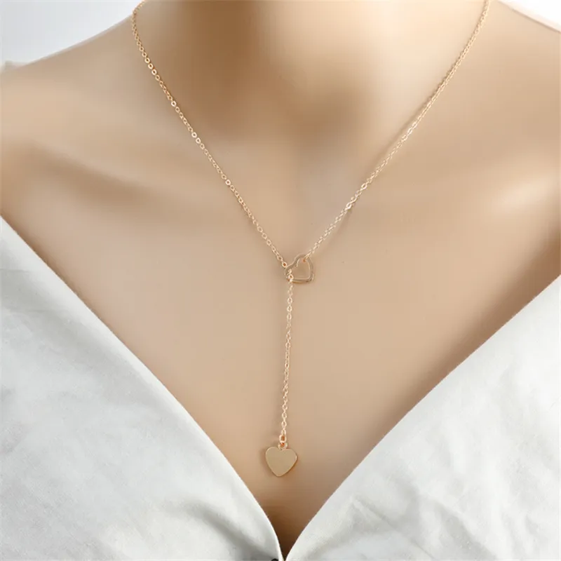 Collana Con Ciondolo Cuore In Argento E Oro Design Raffinato A Y Gioiello Da Donna E Ragazza Da 0,26 € | DHgate