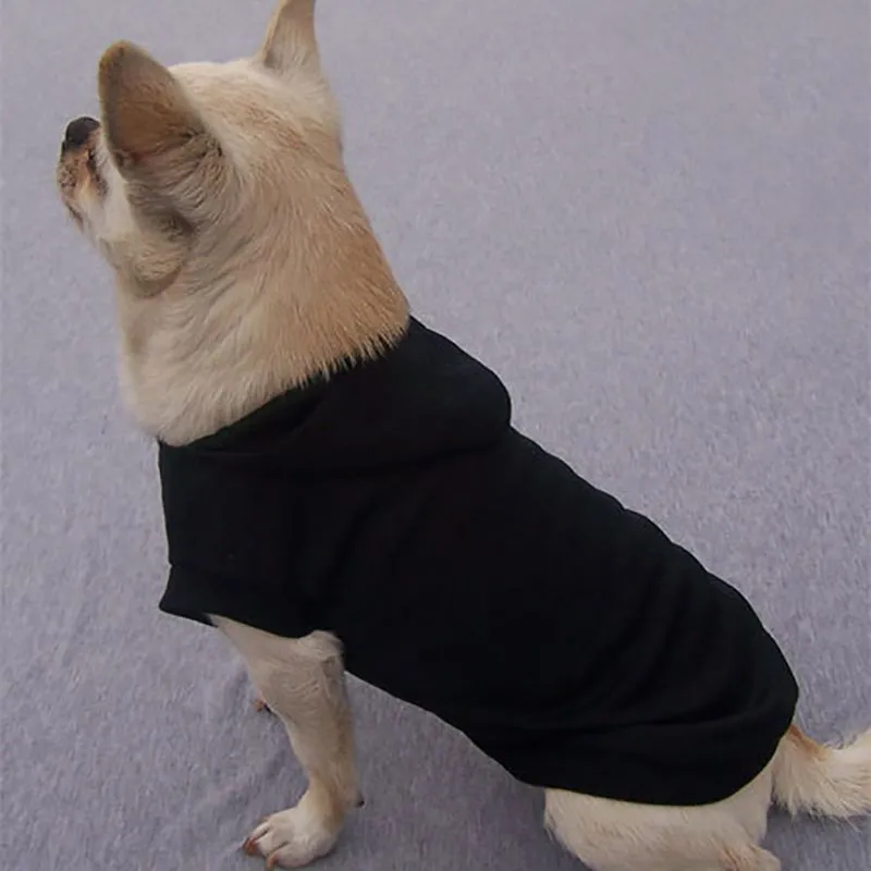 快適なペット犬ベストソリッドドッグTシャツの帽子の子犬の柔らかいカジュアルな布の小さな中のペットの布の供給