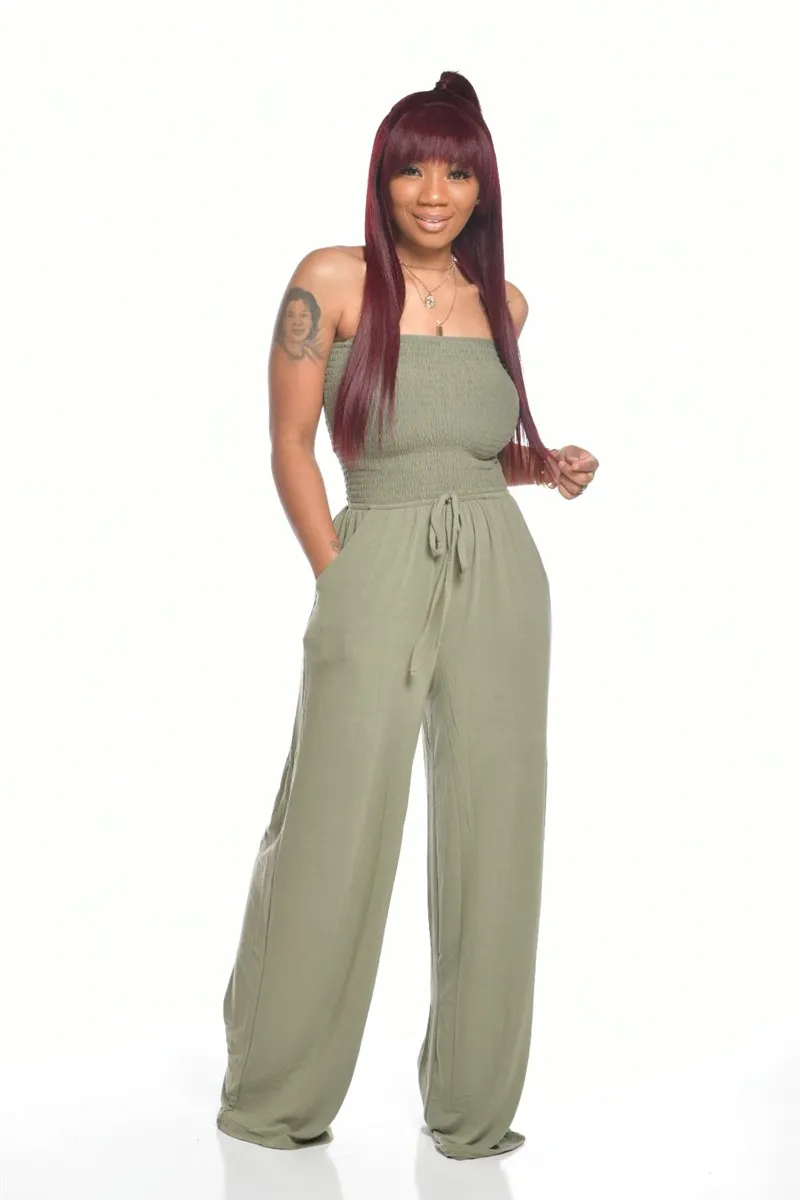 Stylish Womens Wide Leg Strapless Strapless Jumpsuit Solid Color Rompers,  Playsuits, And Overalls KLW3882 From Clover_3, $17.74