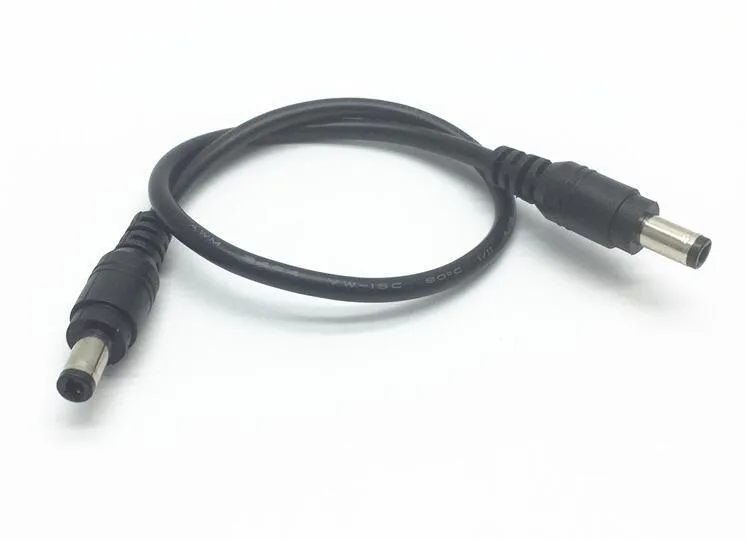 20AWG 12V DC Power Cable Male to Male Plug ID 2 1mm OD 5 5mm DC power cord 60CM x500289a