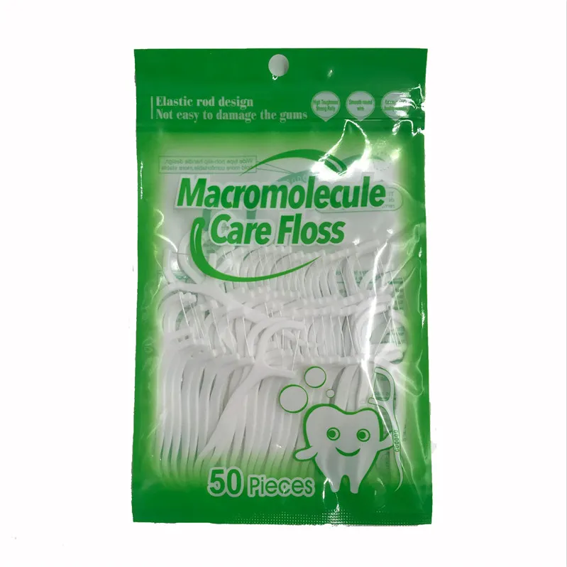 DHL Wholesale /Bag Disposable Compostable Floss Picks Stick,Flossing