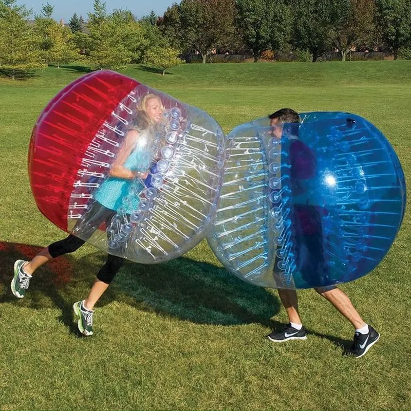 En gros 1.5 m humain gonflable bulle ballon de football gonflable pare-chocs balle gonflable Zorb balle bulle Football livraison gratuite