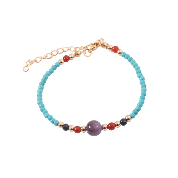 Damen Perlen Armband Farbige Perlen Weben Freundschaft Schmuck Armband Hawaii Sommer Modeschmuck 12st