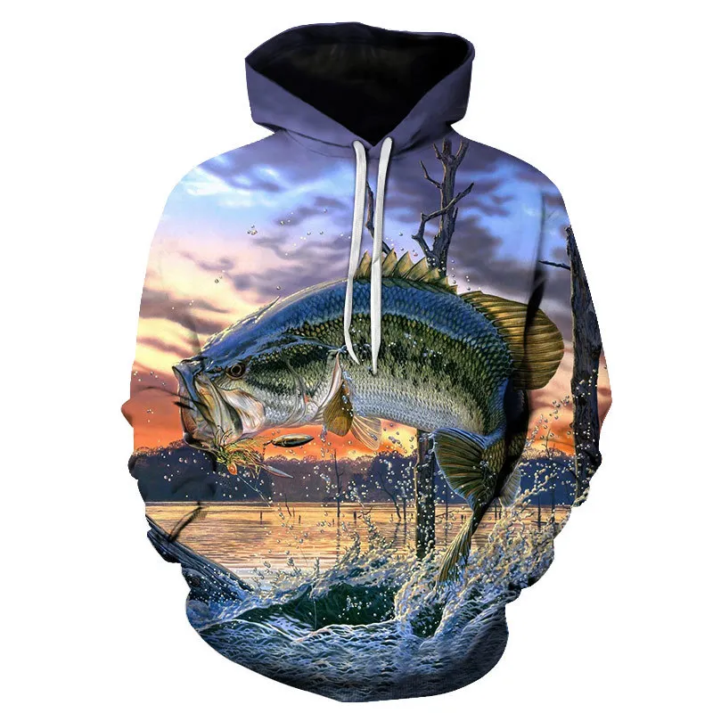 3D Tropical Fish Oversized Hoodie Men For Fisherman Men And Women