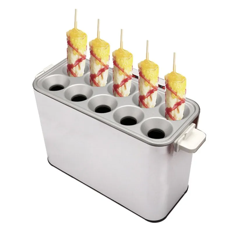 Gratis frakt Kommersiell Varmkorv Bakverk Breakfast Maskin Korvmaskin Grillad Korv Automatisk Egg Roll Machine