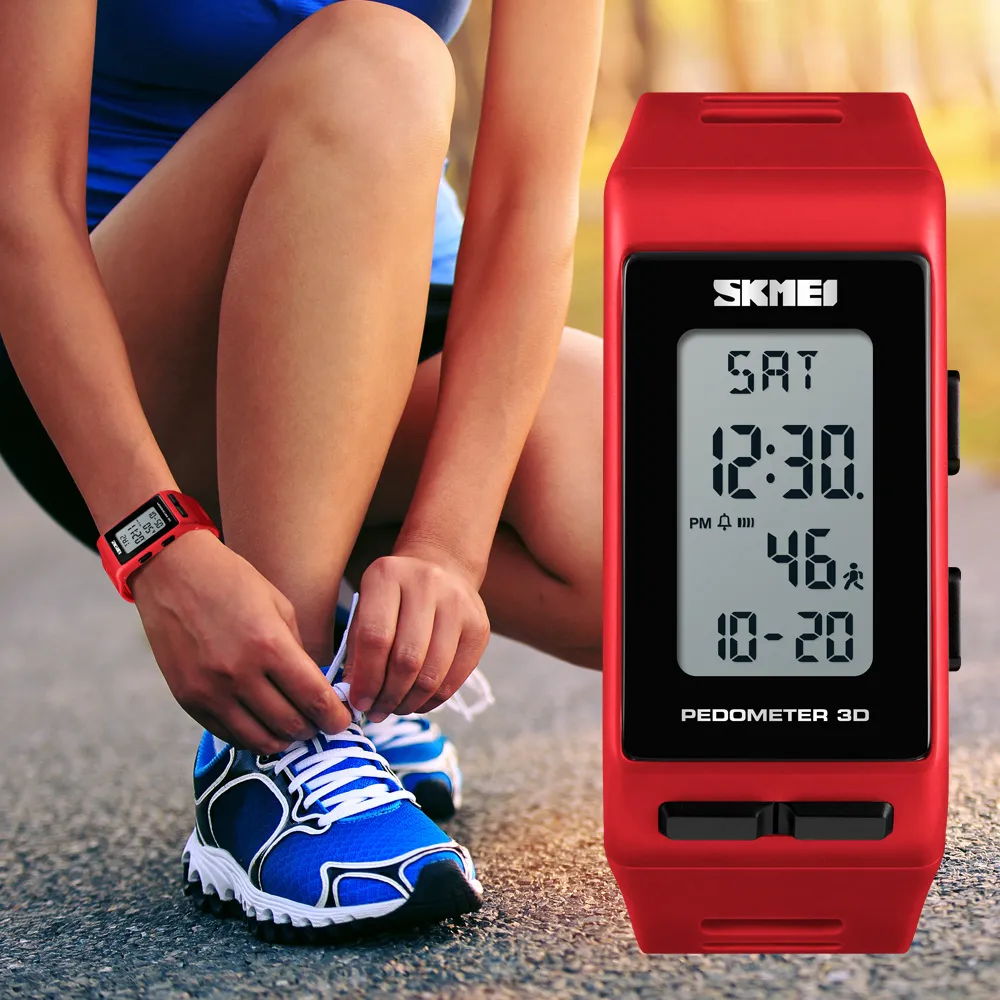 Skmei pedometer 3d watch sale