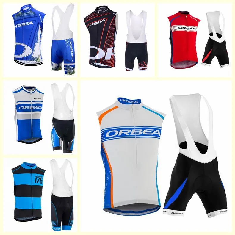 ORBEA Team Radfahren Ärmelloses Trikot Weste Trägerhose Sets Herren Sommerkleidung Ropa Ciclismo Atmungsaktive MTB Fahrradkleidung U120608