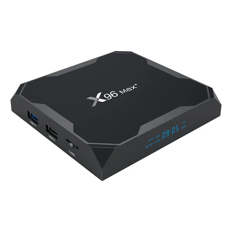 جديد X96 ماكس زائد Amlogic S905x3 Android 9.0 TV Box 2 / 4GB 32 / 64GB الذكية TV 2.4G5GHZ المزدوج واي فاي بلوتوث 8 كيلو تعيين أعلى مربع X96 ماكس