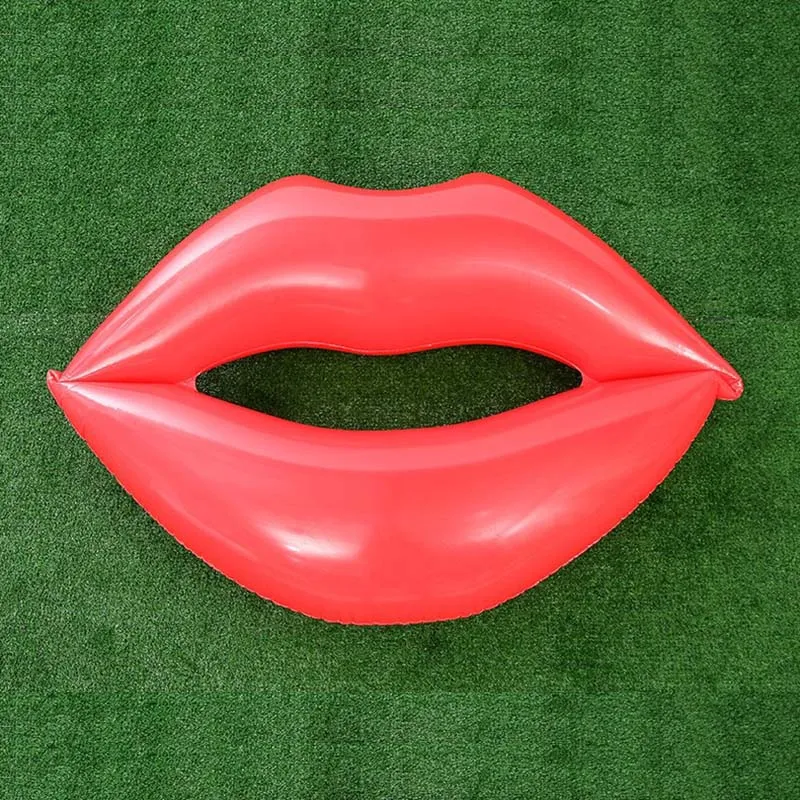 インフレータブルプールフロートアダルトキッズピンククリスタルスパンコール唇水泳リング夏のビーチプールパーティー飾り玩具110x80cm