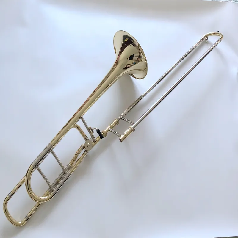 Alta qualità Bach B / F Trombone tenore di fosforo bronzo Strumento musicale oro laccato con accessori di trasporto