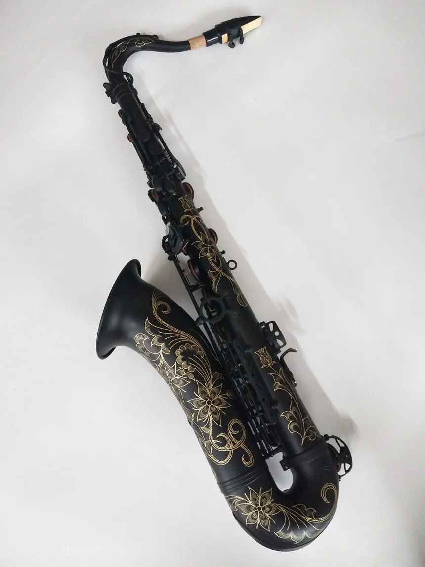 Verklig bild Ny högkvalitativ japansk Suzuki Tenorsaxofon Bb Musikinstrument Svart Nickel Guld Saxprofessionell professionell