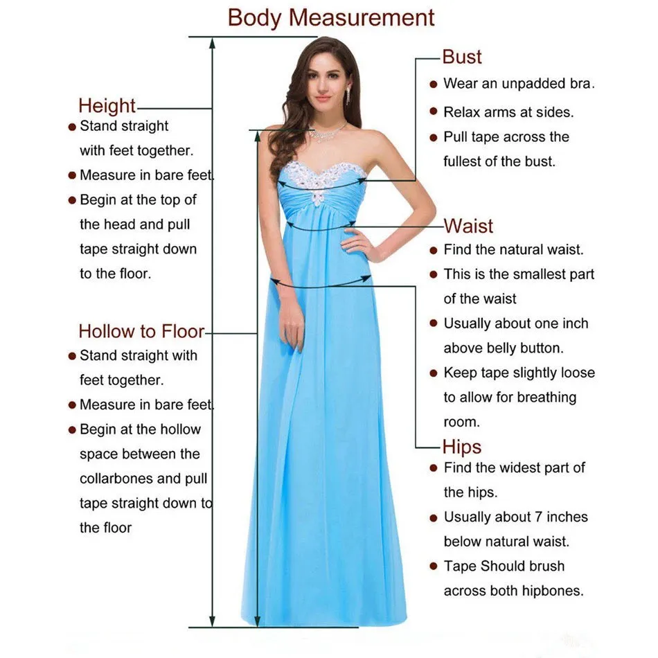 How to measure dress size?