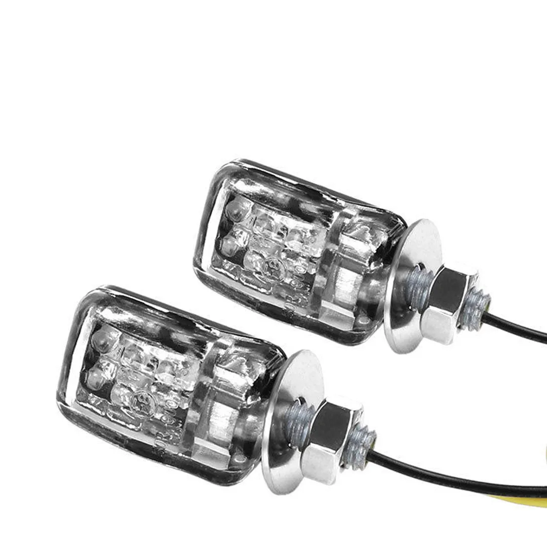 2X 6 LED Luz Indicadora de Sinal de Turno Da Motocicleta Motor Mini Turning Marker Lamp Universal Street Moto Flasher 12V 2Pcs2585