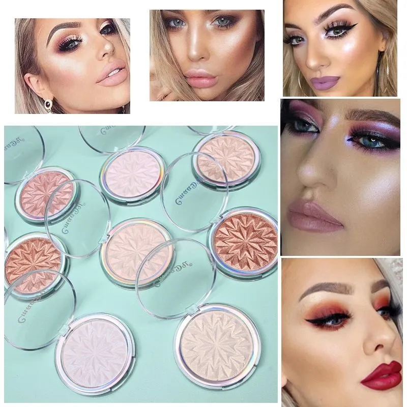 CMAADU 8 Kolory Makijaż Shimmer Highlighter Iluminator Konturowanie twarzy Kosmetyki Prase Proszek Paleta Paleta Rozjaśnić Skin Maquiagem