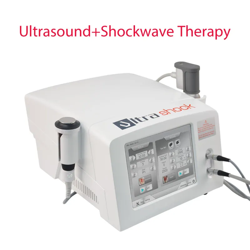 Hainswave Shock Wave Therapy Machine Therapeutic Ultrasound voor Plantar Fasciitis met 2 echografie en shockwave handgrepen