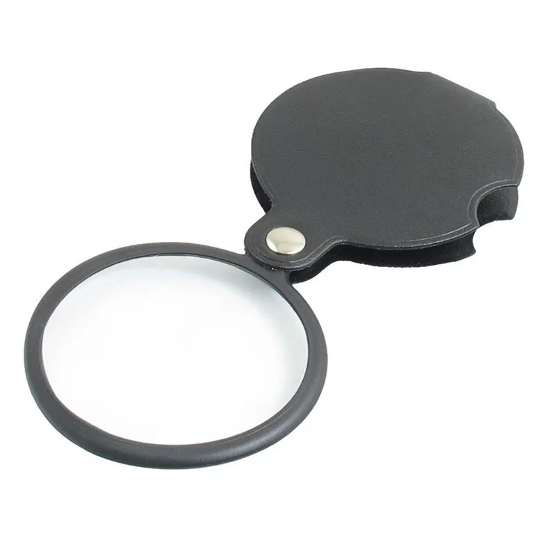 MAXIMIZE 2 Pack 5X Pocket Magnifier With Key Ring - Distortion-Free Lens For Jewelers & Reading