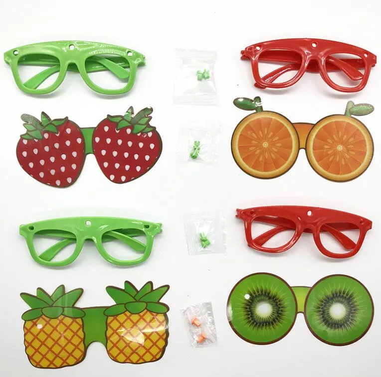 Yaratıcı Parti Sunglasse Komik Çilek Kivi ananas Gözlük Hawaii Tropikal Fantezi Elbise Parti Temalı Gözlük Çocuklar