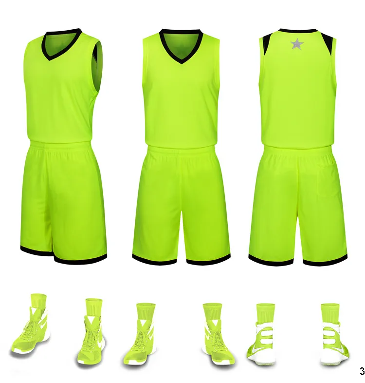 2019 nouveaux maillots de basket-ball vierges logo imprimé taille homme S-XXL prix pas cher expédition rapide bonne qualité vert pomme AG0012