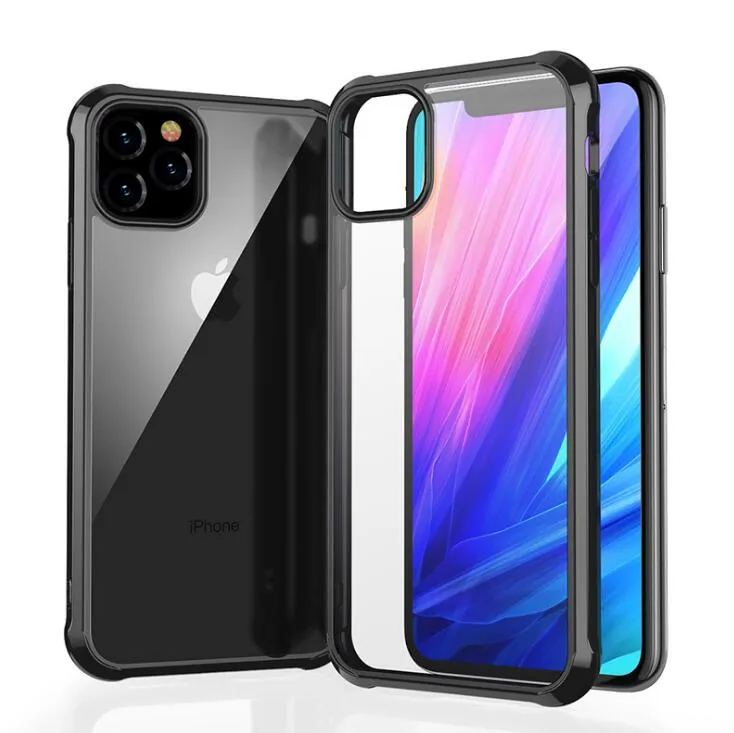 Custodia per telefono Cyberstore per custodia per iPhone Cover per paraurti in TPU trasparente con retro rigido trasparente per iPhone 11 XS MAX XR XS X 7/8 Plus