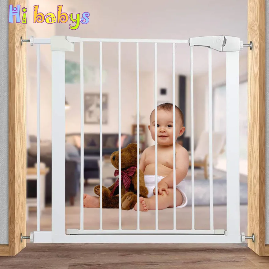 子供安全門ベビーセーフティドアバーフェンス階段ペット犬フェンスを隔離子供の安全性を保護する多くのサイズ75-110cm T200330
