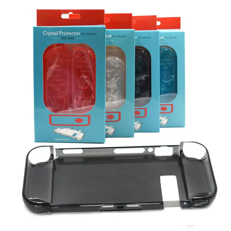 Protective Split Shells Crystal Clear Switch Case - Slim Hard Shell, Split Design, Dock ...
