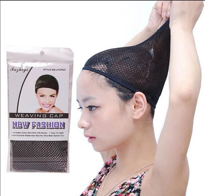 20 pcs NEW Fishnet Wig Cap Stretchable Elastic Hair Net Snood Wig Cap hair net wig net