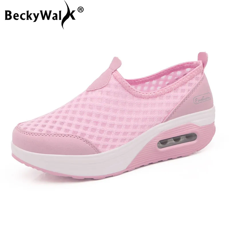 Summer Mesh Casual Sneakers Women's Platform Shoes Woman Breattable Slip On Ladies Shoes Zapatos de Mujer Storlek 35-41 WSH3280297