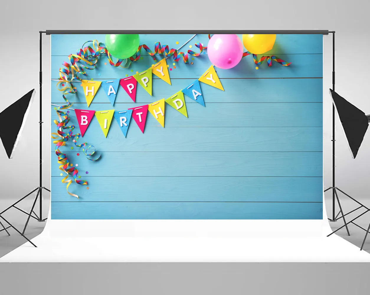 Photocall - Telón de fondo para fiesta de cumpleaños de bebé,  globos de flores de madera para retrato, fotografía interior, estudio  fotográfico/150x100 : Electrónica