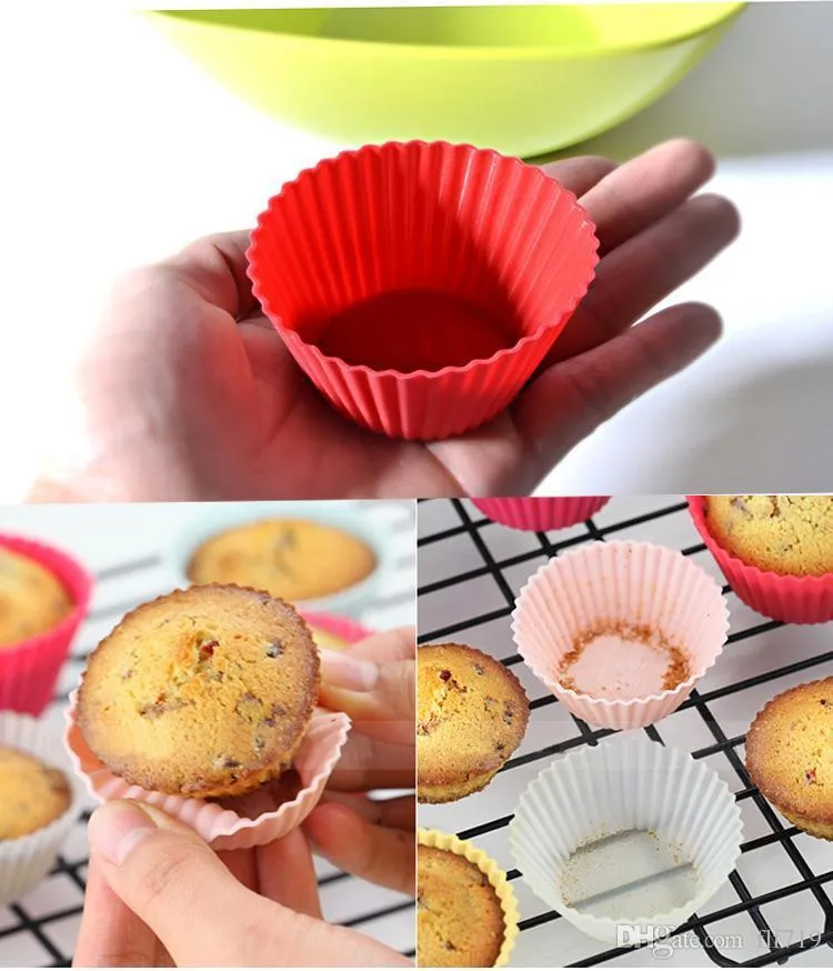 Nuovo 2019 Stampi Cupcake In Silicone Stampi Muffin Pirottini Cupcake Stampi  Dolci Antiaderenti Resistenti Al Calore Colore Caramella Uso Alimentare Da  0,09 €