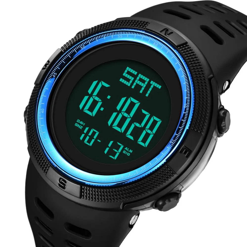 PANARS Wasserdichte Herrenuhren Neue Mode Lässig LED Digital Outdoor Sportuhr Männer Multifunktions Student armbanduhren181O