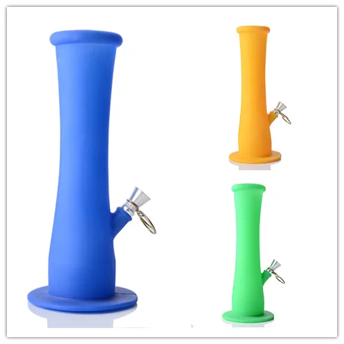 Colored Folded Portable Silicone Bong Travel Water Bong Filter Silicone Oil Rig for Smoking Silicone Hookah Free Shipping