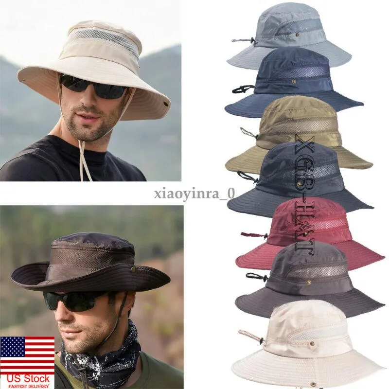 Homens Mulheres Bucket bonés Ártico Hatstroke Hatstroke Proteção UV Sunshade Refrigeração Tampas