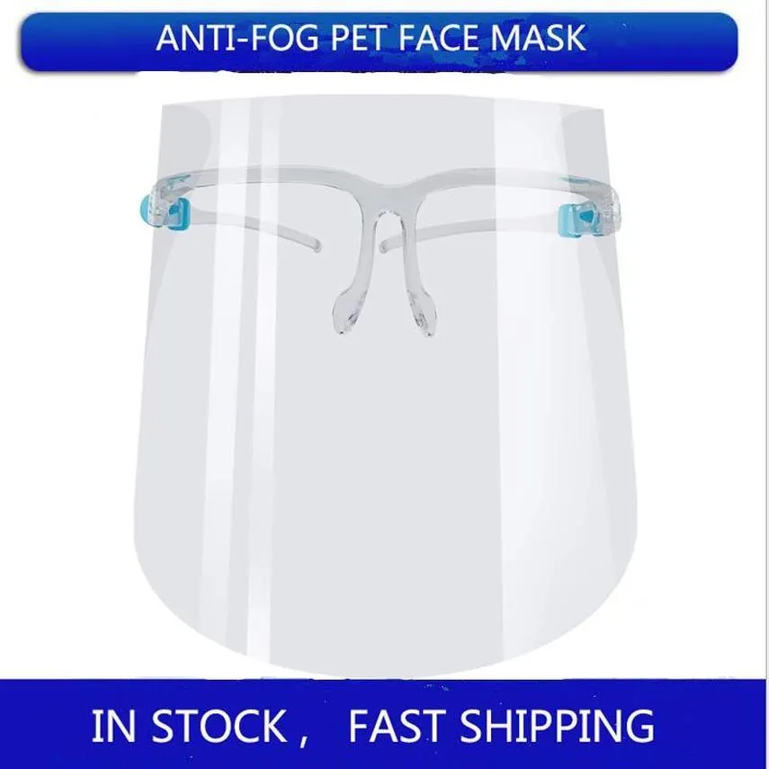 DHL US STOCK de protecção Máscara Facial máscara transparente Anti Fluidos protetor facial Anti poeira / Fog Anti respingo Boca rosto claro de protecção