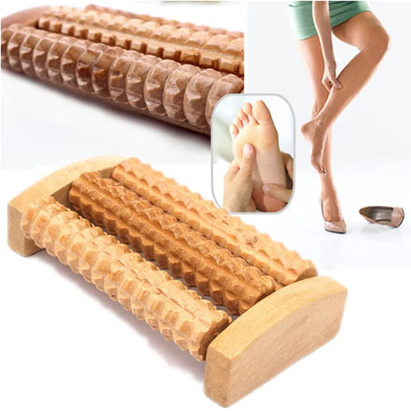 1PCS High quality Wooden Foot Massage Roller Massage Feet Plantar Fasciitis Roller Reflexology C18122801