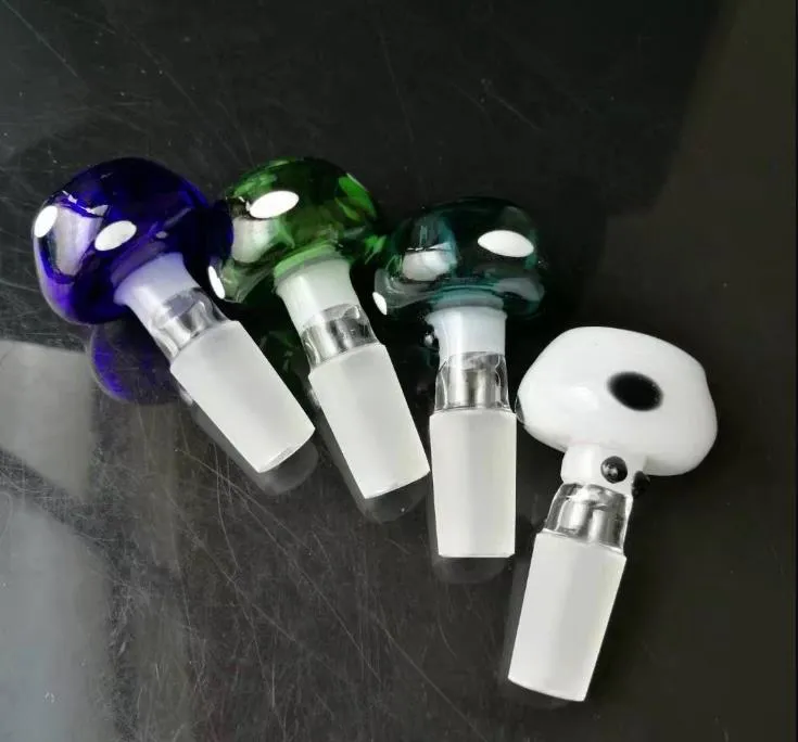 POUR PUNKT Mushroom Bubble Bongs Tillbehör, Unik oljebrännare Glas Bongs Rör Vattenrör Glasrör Olje Rigg rökning med dropper