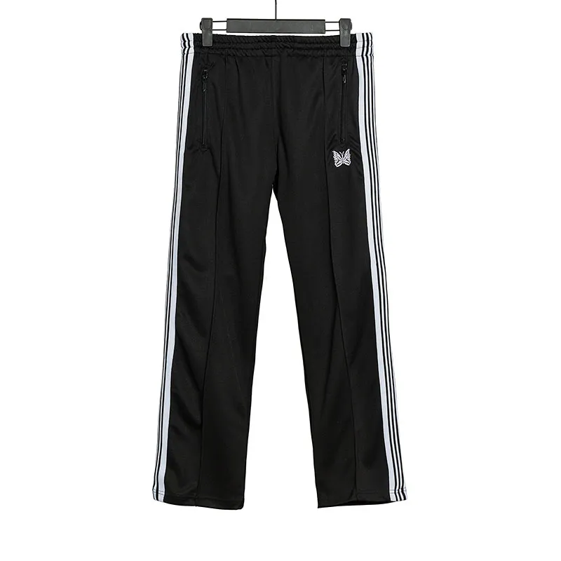 DHgate.com:AWGE Needles Striped Zipper Sweatpants for Women and  