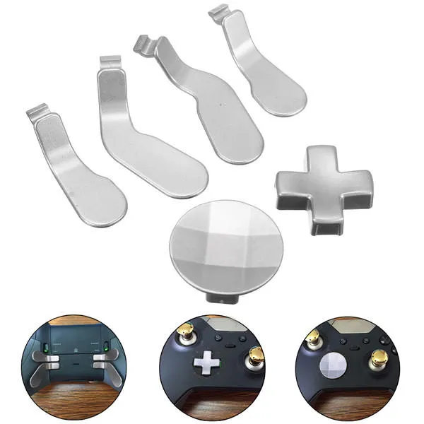 6Pcs Silver металлические кнопки Mod Замена Kit для Xbox Elite одного контроллера